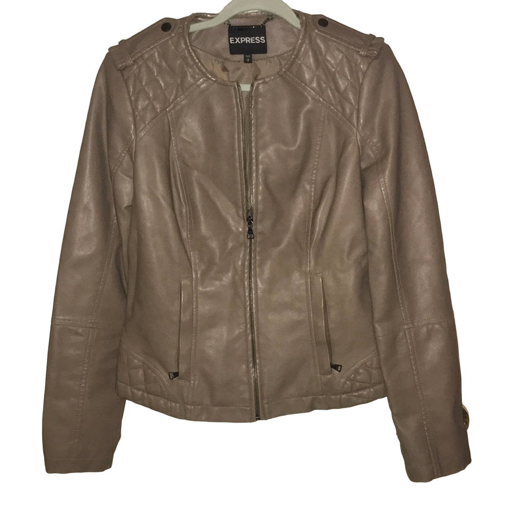 Express moto jacket faux leather medium